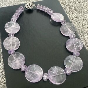 Handmade Amethyst Statement Necklace • Sterling Silver • One of a Kind